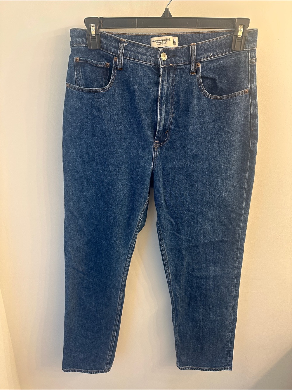 Abercrombie & Fitch The Ankle Straight Ultra High Rise Jean SZ 31/12